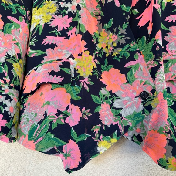 Anthropologie Cartonner Flowy Floral Blazer jacket | Sz L - Picture 4 of 9